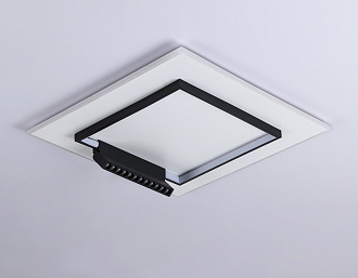 Светильник 50*50*8 см, LED 72W, 3000К, белый, черный Ambrella Comfort LineTech FL51455