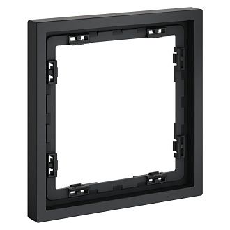 Рамка пластиковая Voltum S70 на 1 пост, графит пластик Soft touch VLS100107