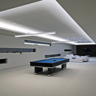 Линейный светодиодный подвесной двусторонний светильник 103 см 40 Вт 3000К матовое серебро 101-200-40-103 Elektrostandard Pro