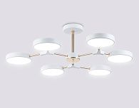Люстра светодиодная на штанге **21- см, **W, 3000-6000K, Ambrella Light Comfort FL516333, белый, золото