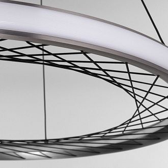 Подвесной светильник 61*61*40-150 см, LED*40W, 4000K, Eurosvet Parafe 40024/1 LED, серый, a069305