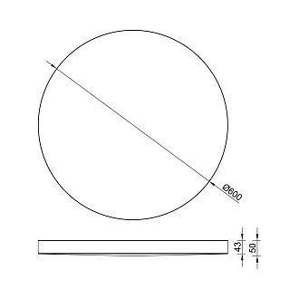 Светильник 60*6,5 см, *LED*50W, 3000-5000K, Mantra Turin MAN9022, белый