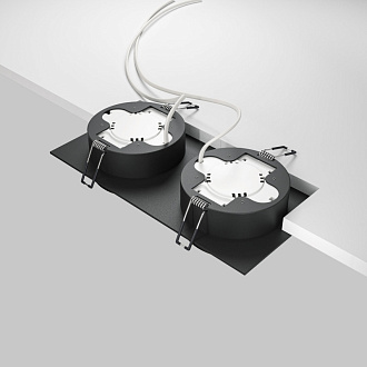 Встраиваемый светильник 22*11*4,5 см, 2 GX53*15W Hoop DL086-02-GX53-SQ-B Maytoni Downlight, Черный, вр 9*19,5 см