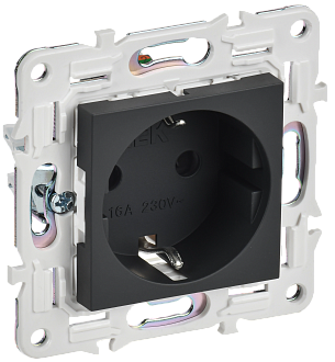 SKANDY Розетка с з/к/ш 16А SK-R04G граф. IEK, SK-R14-16-K53