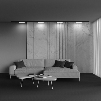 Трековый светильник 40 см, 12W, 3000K, Maytoni TR000-1-12W3K-B, черный