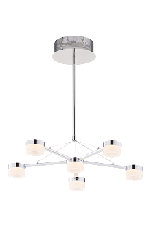 Люстра Ø550 x H620, мм, 30W, CH (Хром) Rilon 890102/5+1P CH