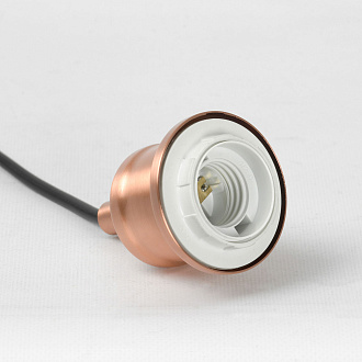 Подвесной светильник 35*35 см, 1*E27*40W Lussole Badger LSP-8922 серый/медный
