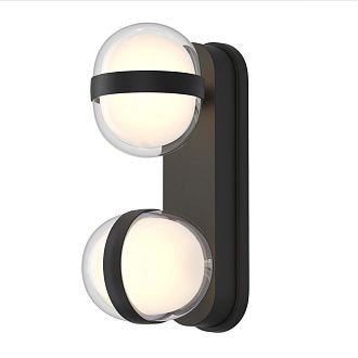Уличный настенный светильник *8*22,5-22,5 см, 2*LED*20W, 3000K, Favourite Jocus 4851-2W, черный