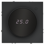 Терморегулятор электронный Voltum S70 с индикацией и датчиком, для теплого пола, графит пластик/стекло Soft touch VLS070107
