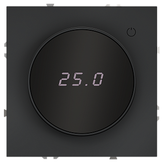 Терморегулятор электронный Voltum S70 с индикацией и датчиком, для теплого пола, графит пластик/стекло Soft touch VLS070107