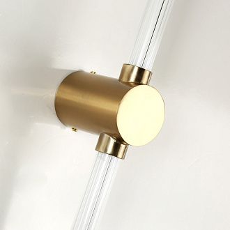Бра Favourite Lignum 3057-1W, D100*W60*H600, золота, белый плафон цилиндрической формы из акрила