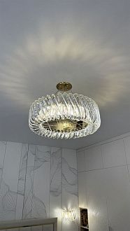 Подвесная люстра Divinare Megan 7568/18 LM-9, диаметр 60 см, бронза