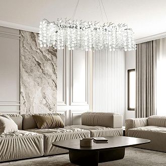 Подвесная люстра 120*40*140 см, G9 14xG9W, Хром MODESTYLE MS.2113.1200