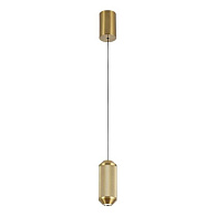 Светильник подвесной 8*18 см, 1 LED*7W, 4000 К, Arte Lamp Omicron A1134SP-7PB, Латунь, с механизмом регулировки высоты