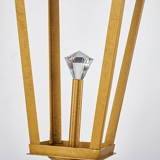 Подвес Favourite Lampion 4003-1P, L160*W160*H445/1445, вытянутый античного золота, грани декоративного хрустального элемента эффектно переливаются в лучах света, лампу GU10 можно менять