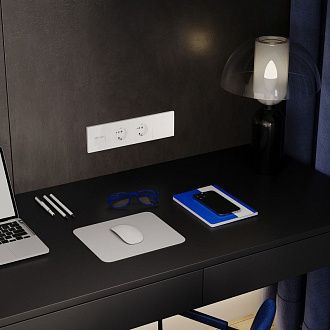 Рамка пластиковая Voltum S70 на 4 поста, белый  пластик  VLS100401