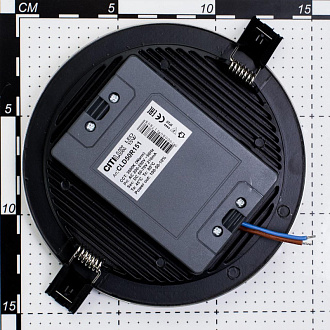 Светильник, 14 см, 15W, 3000К, хром, теплый свет, Citilux Омега CLD50R151, встраиваемый LED, вр 12,5 см