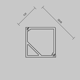 Рассеиватель для профиля 16×16 (Угол, Белый, 2 м), ALM-1616S-O-DF-2M Maytoni Led Strip Накладной профиль Белый 642009, Белый