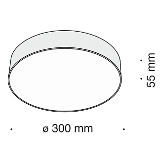 Светильник 30 см, 43W, 4000К Maytoni Ceiling & Wall C032CL-L43B4K, черный