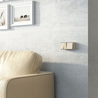 W5012010 Выключатель одноклавишный проходной Gallant, шампань рифленый Werkel, 4690389164088