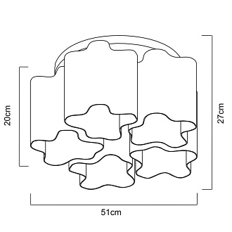 Люстра потолочная A3479PL-5CC Arte Lamp, диаметр 51 см, хром