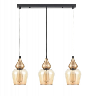 Подвесной светильник 15*64*146 см, 3*E27 черный, латунь Vele Luce Simone VL5564P13