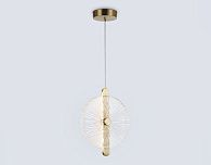 Подвесной светодиодный светильник 28*6*35-220 см, **W, 3000K, Ambrella Light High Light LH31147, латунь