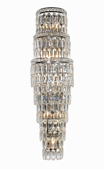 Бра 180*300*1055, 9+5*E14+Led, 40W+7W NewRgy Cristallo W2819R/9+5A CHROME+CLEAR, Хром+Прозрачный