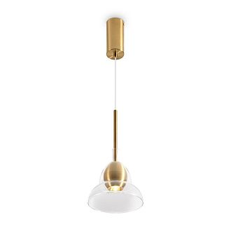 Подвесной светильник *15*49-225 см, 1*LED*6W, 3000K, Freya  FR5637PL-L6TR, Латунь