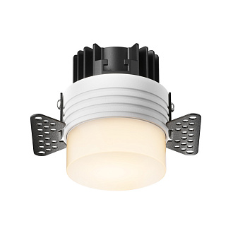 Встраиваемый светильник 7,8*7,8*8,5 см LED, 12W, 3000К, Maytoni Technical nude DL065-12W3K-TRS-W белый, вр 8 см