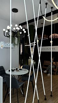 Люстра 38*76*82 см, 1*LED, 71W, 3000K Divinare Floriana 8194/06 LM-94, Черный