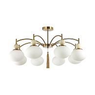 Люстра потолочная *85,5*43-43 см, 8*E14*40W, Lumion Gloriya LUM8272/8C, латунь; бежевый