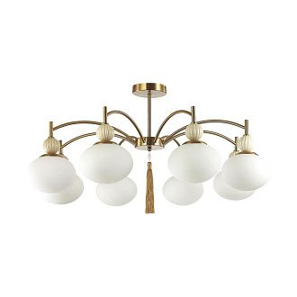 Люстра потолочная *85,5*43-43 см, 8*E14*40W, Lumion Gloriya LUM8272/8C, латунь; бежевый